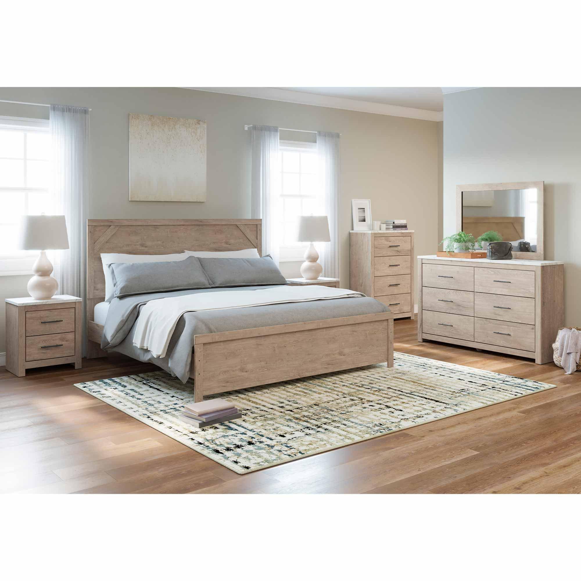 Rent to Own Ashley 7 Piece Senniberg Queen Bedroom Set w/ Chest at